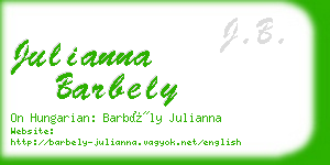 julianna barbely business card
